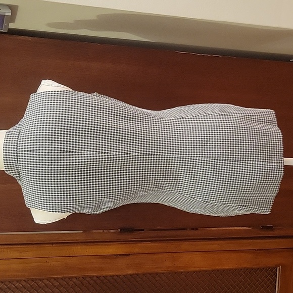 Vintage Jones New York Black and White Sleeveless Checkered Top - size 8 - Picture 5 of 9